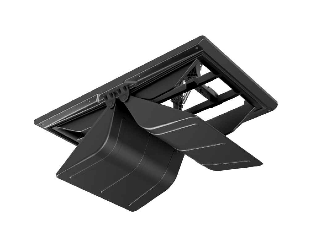 ManualCore Ceiling Series 1520 Manual Double Door Black PU Foam w/Lid