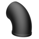 Round Hood 36in, Poly Black