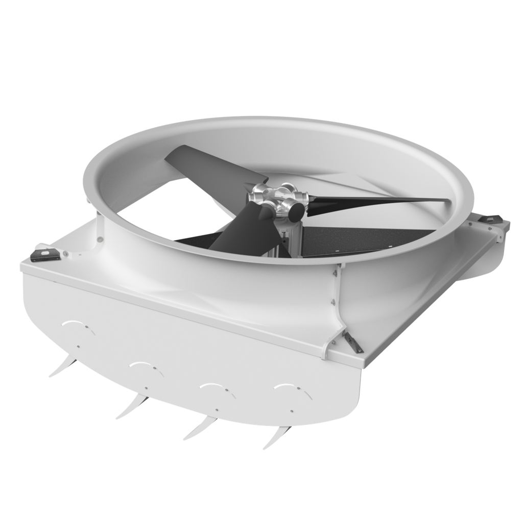 Louvered Circulation Fan, 54in Direct Drive, White