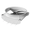 Louvered Circulation Fan, 54in Direct Drive, White