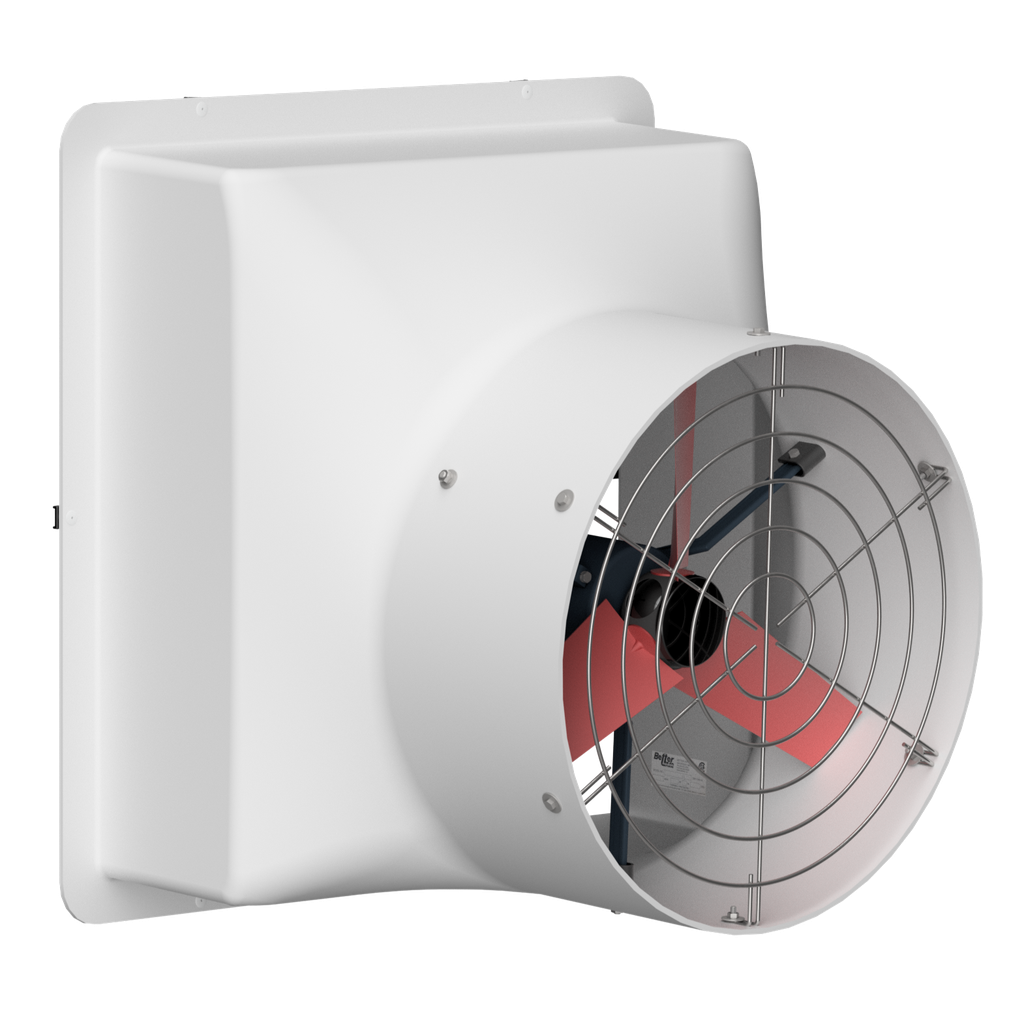 Wall Fan 25in Ziehl Direct Drive, Poly Black, 230v 1ph 
