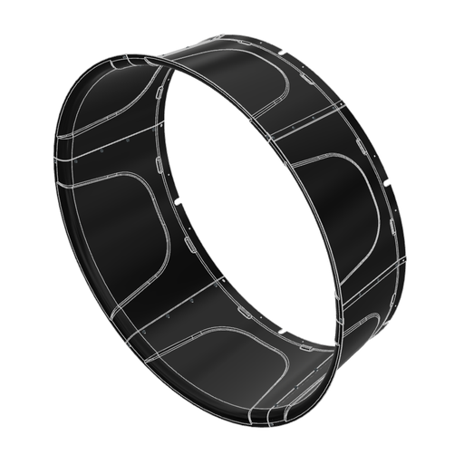 [DC-60B] Discharge Cone 60in Black 6pcs w/Hardware