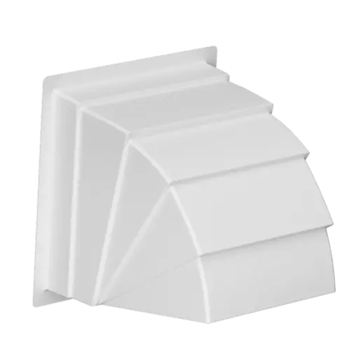 [WH-10-16W] Wall Hoods 10in to 16in, Poly White