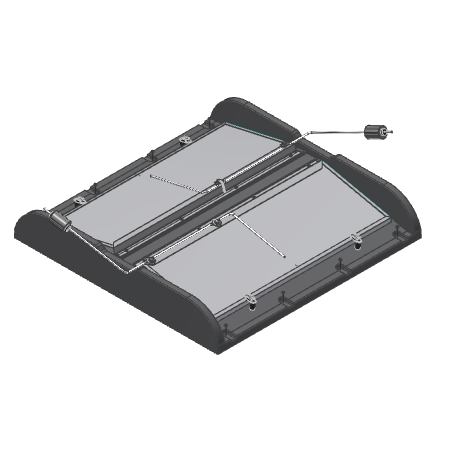 Ceiling Inlet 2900 Gravity Laminated Double Door, Poly Gray | Better ...
