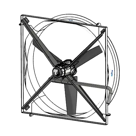 Panel Fan, 54in Direct Drive, White